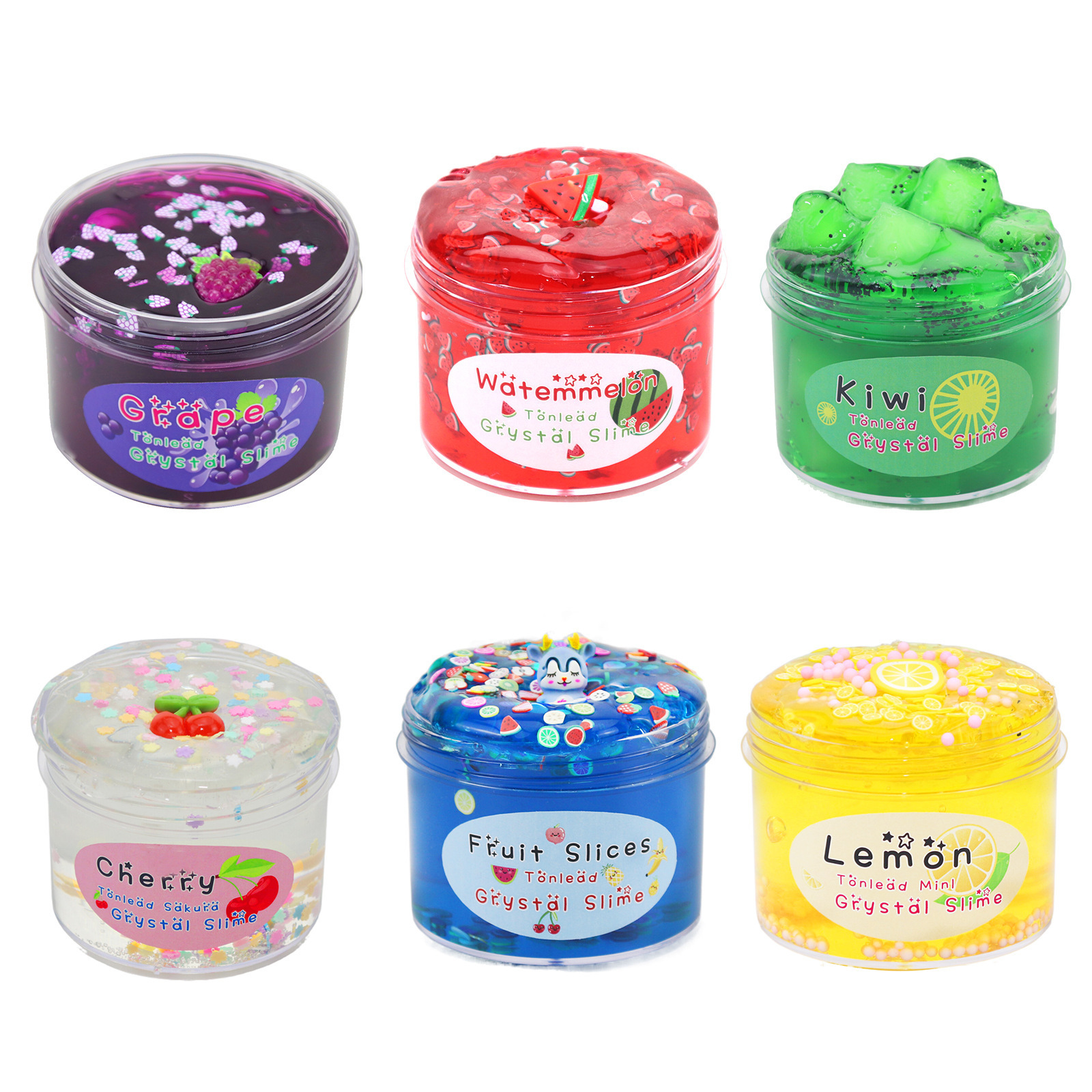 Slime Kit Gifts, Crunchy Clear Glitter Crystal Slime for Girls and Boys, DIY  Slime for Kids