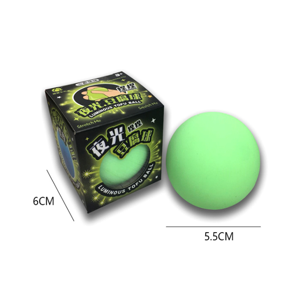 LZY880 Stress Ball Stretchy Squishy Glow In The Dark Stress Relief Ball