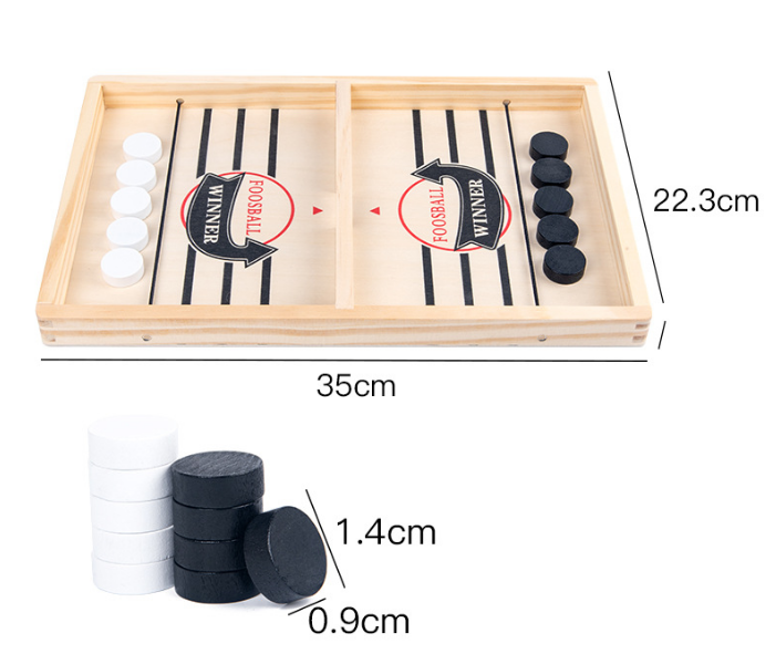 2022 new style Wood Fast Sling Puck winner board games for kids and adult