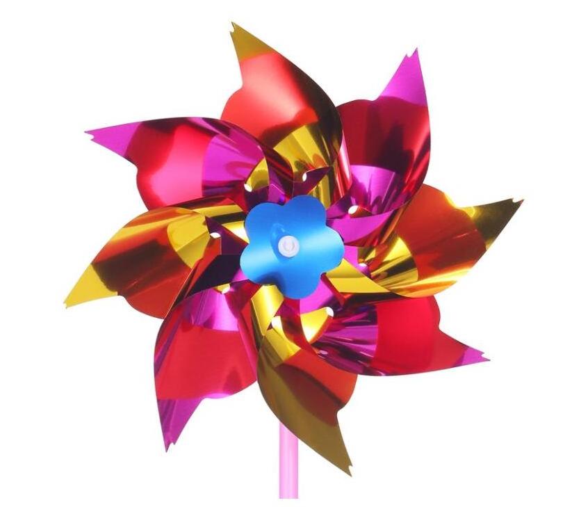 Plastic Rainbow Windmill Party Pinwheels DIY Pinwheel for Kids Toy Garden Party Lawn Decor, Assorted Color