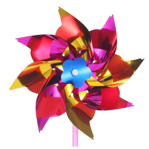 Plastic Rainbow Windmill Party Pinwheels DIY Pinwheel for Kids Toy Garden Party Lawn Decor, Assorted Color