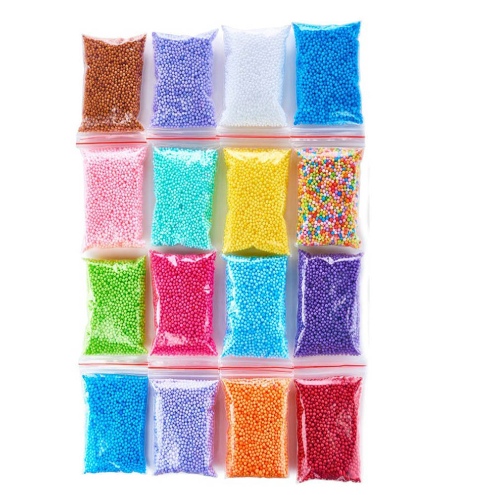 Slime Foam Beads Floam Balls  Pack Microfoam Beads Kit  Colors Rainbow Fruit Beads