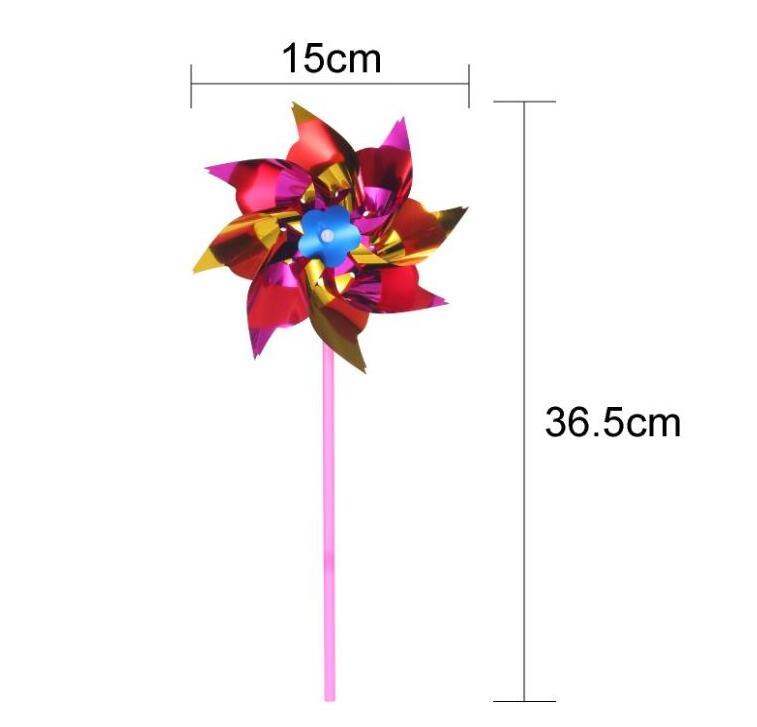 Plastic Rainbow Windmill Party Pinwheels DIY Pinwheel for Kids Toy Garden Party Lawn Decor, Assorted Color