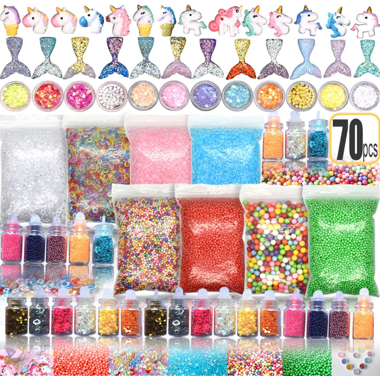 2021 Hot selling Making Kits Supplies For Slime Stuff Charm Fishbowl Beads Glitter Pearls DIY Handmade for Kids