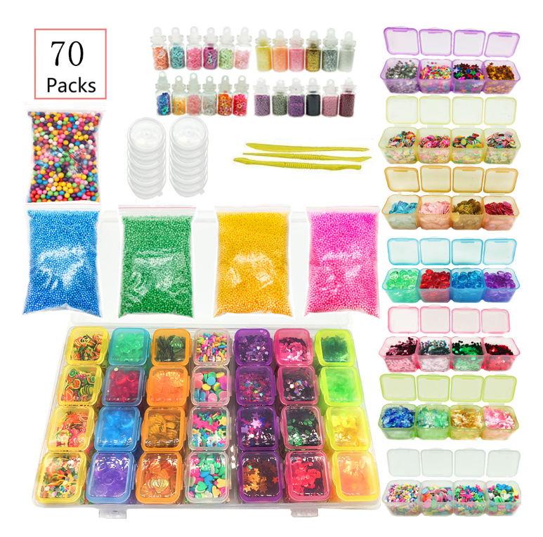 2021 Hot selling Making Kits Supplies For Slime Stuff Charm Fishbowl Beads Glitter Pearls DIY Handmade for Kids