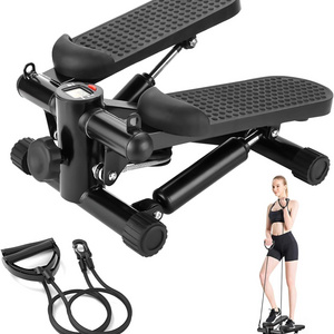 Home Workout Equipment Stair Stepper For Exercise Mini Steppers With Resistance Band Hydraulic Fitness Stepper