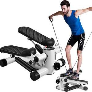 Steppers for Exercise Adjustable Resistance Stair Steppers With Arm Training Bands Portable Home Exercise Equipment