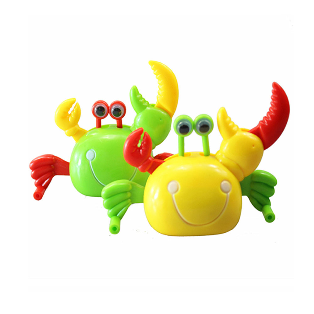 H193 Wholesale Colorful Cute ABS Material Wind up Clockwork Crab Model Toys for Children