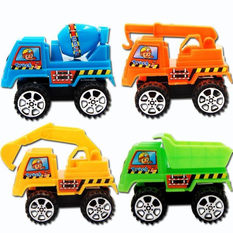 Wholesale Children's Mini Cars Small Plastic Toy Engineer Vehicles Playful Gift Cars in Stylish Numbers Bag Packaging