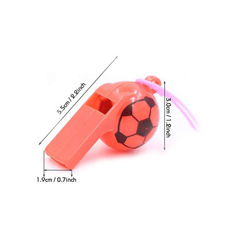 CY231 New Toys Supplies Colorful Plastic Football Whistle Small Promotional Gift Toys For Kids