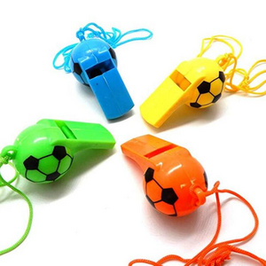 CY231 New Toys Supplies Colorful Plastic Football Whistle Small Promotional Gift Toys For Kids