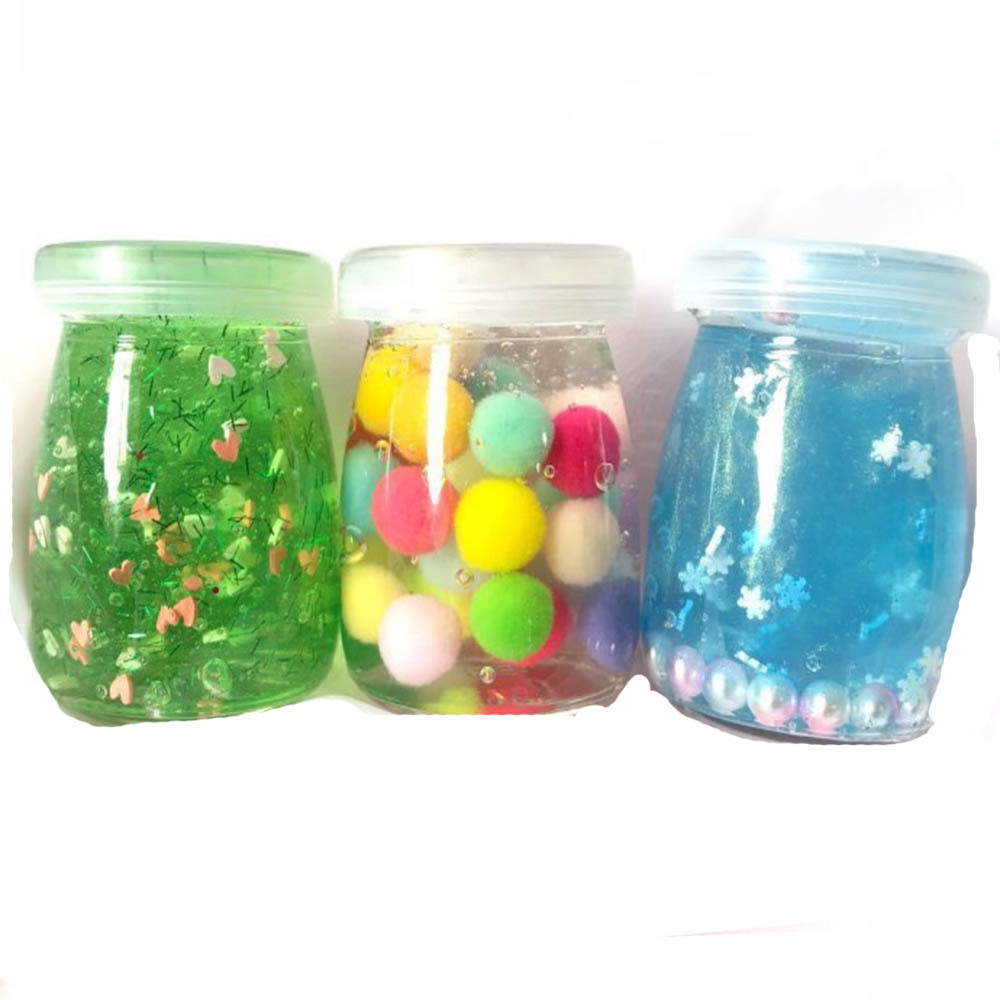 W070 Galaxy Slime Starry Sky Color Clear Slime Bounce Crystal Clay Glitter Slime