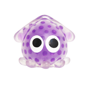 Creative Cartoon Cute Little Squid Stress Relief Toy TPR Soft Animal Squeeze Ball Mini Squishy Stress Ball For Kids Party Favors