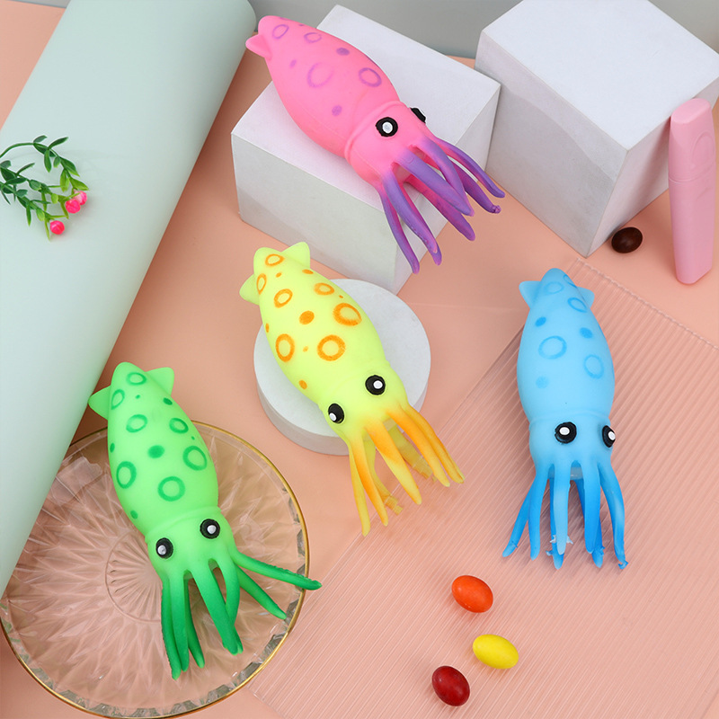 Soft TPR Animal Toys Squeeze Cuttlefish Stress Fidget Toy  For Kids Gifts Classroom Prize Soft  TPR Cuttlefish Toys