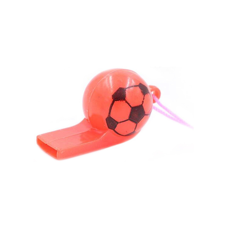 CY231 New Toys Supplies Colorful Plastic Football Whistle Small Promotional Gift Toys For Kids