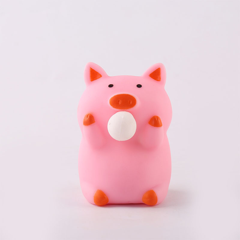 Stress Relief Squeeze TPR Soft Bubble Spitting Pig Fidget Toys Decompression Vent Toy For Vending Machine Bubble Spitting Pig