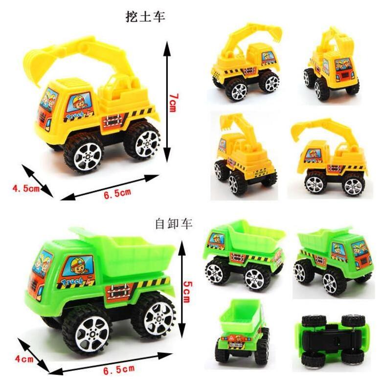 Wholesale Children's Mini Cars Small Plastic Toy Engineer Vehicles Playful Gift Cars in Stylish Numbers Bag Packaging