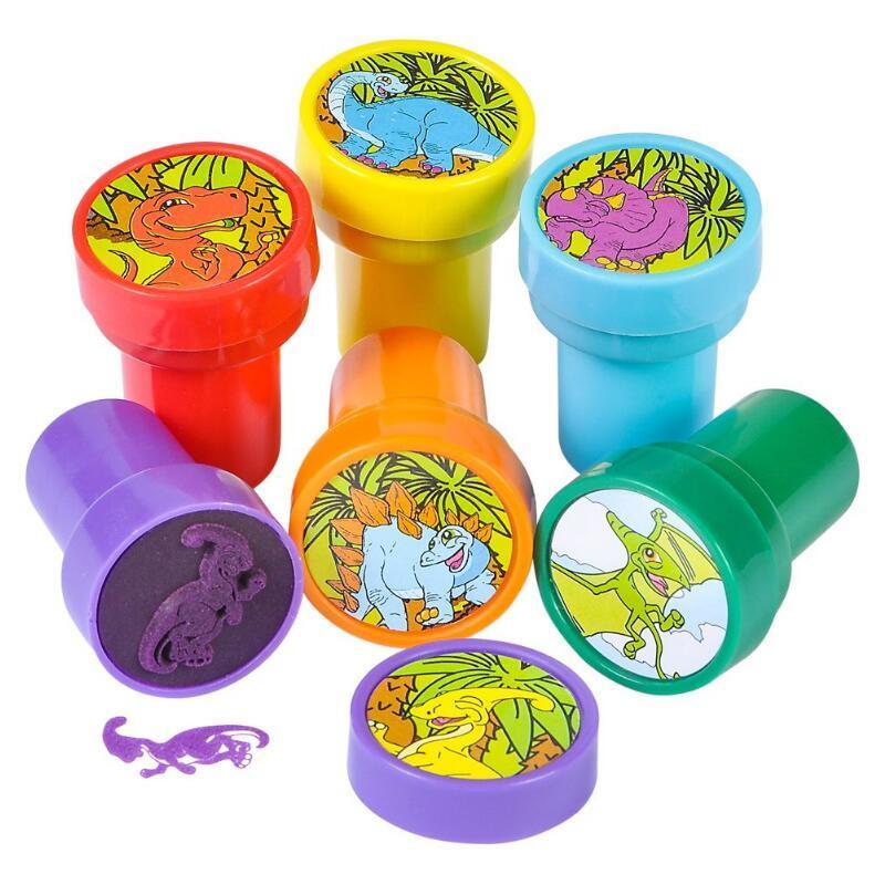 CY250  Kids Cartoon Dinosaur Animal Self Inking Stamp Small Plastic Promotion Toys Stamp Set For Teacher Kids