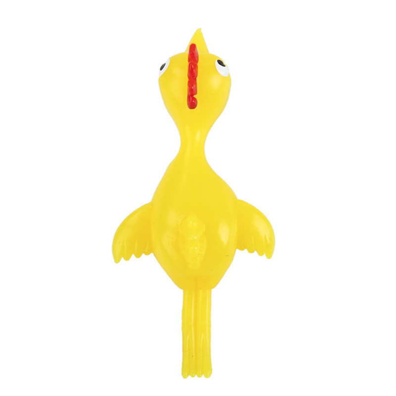 Hot Sale TPR Flying Elastic Turkey Catapult Soft Finger Stretchy Chicken Slingshot Funny Promotional Thanksgiving Children's Toy