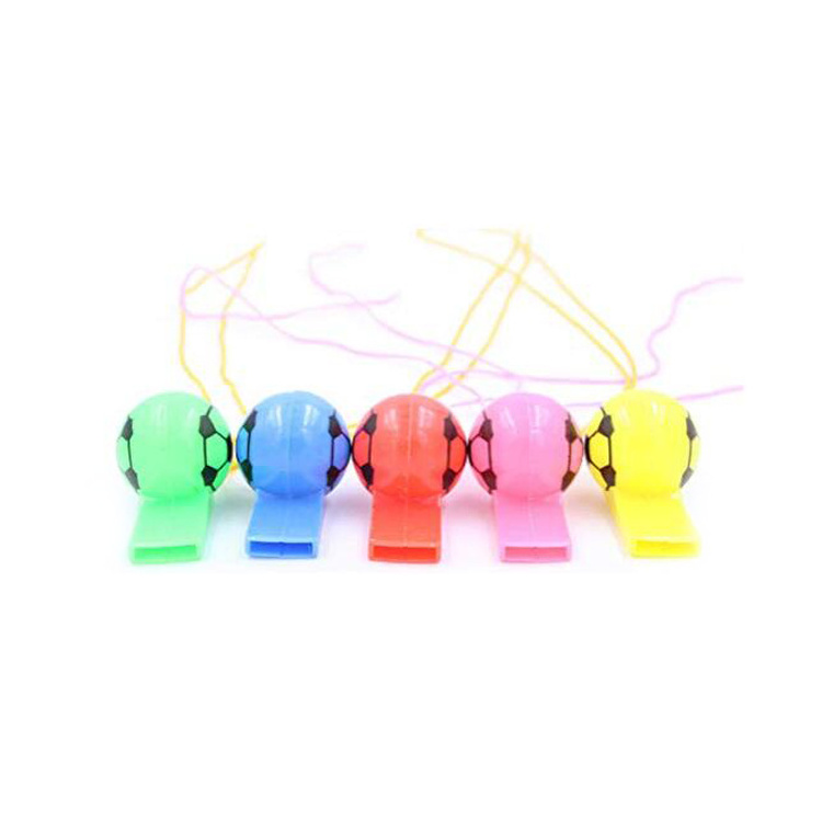 CY231 New Toys Supplies Colorful Plastic Football Whistle Small Promotional Gift Toys For Kids