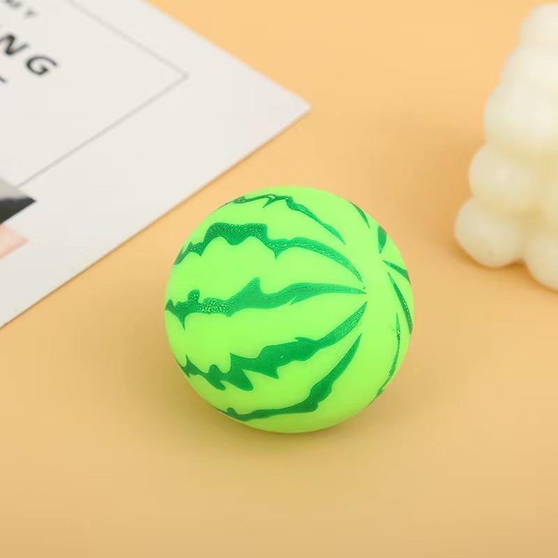 Anxiety Relief Watermelon Shape Squeeze Ball Soft TPR Fruit Stretchy Squeeze Fidget Balls Stress Relief Watermelon Toys For Kids