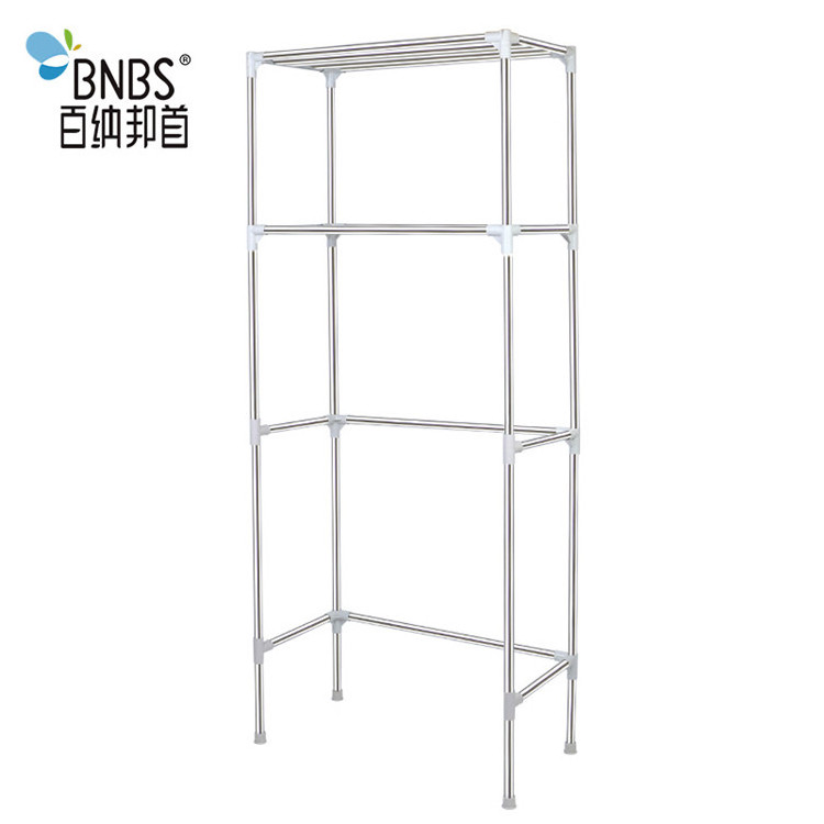 Stainless Steel 2/3-Tier Laundry Room Shelves Over The Toilet Washing Machine Storage Rack