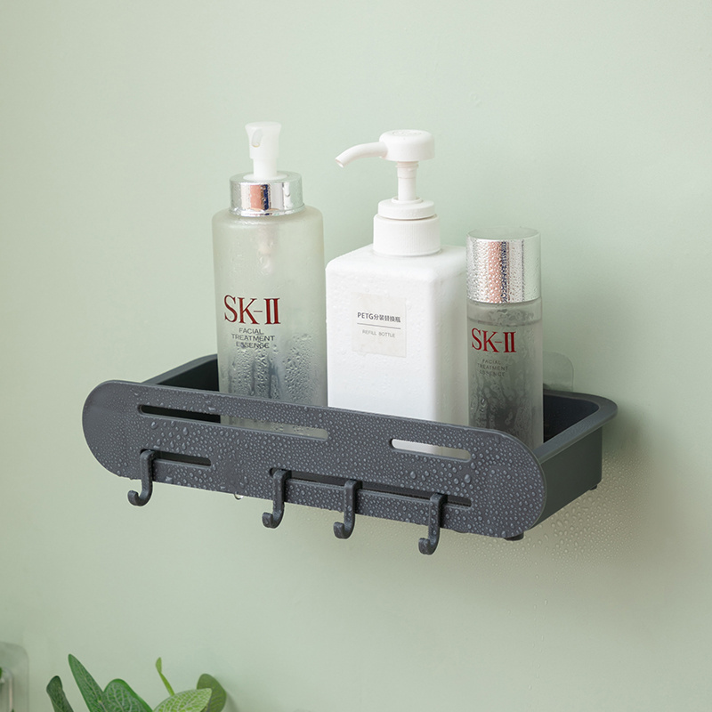 Wall Mounted Bathroom Kitchen Corner Storage Holders & Racks With Hook and Towel Bar