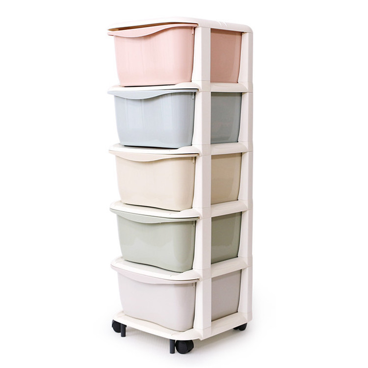 Baby Plastic Storage Cabinet With Drawer