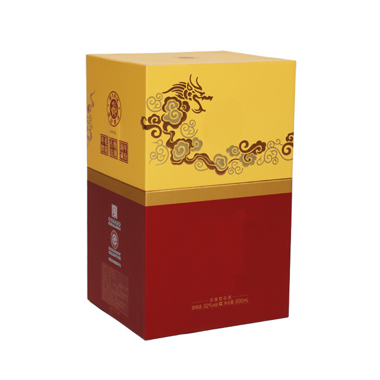 High quality drawer wine gift box packaging wholesale book shape magnetic wine box gift packaging