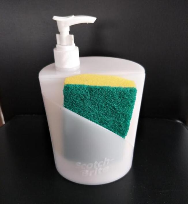 Multifunction Custom color PP Hand Liquid Lotion Soap Dispenser With Sponge Holder