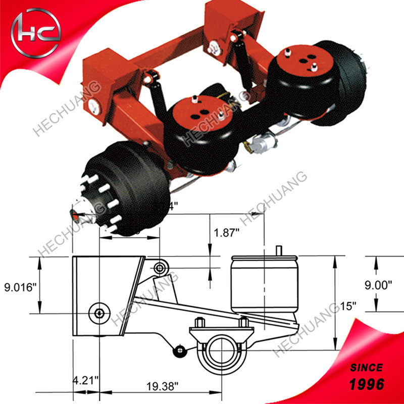 Three Axle air suspension and One Axle air suspension with lifting and air bag