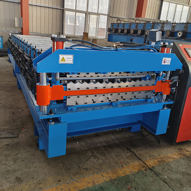 Double layer Trapezoidal Corrugated Metal Sheet Double Layer Roof Making Roll Forming Machine