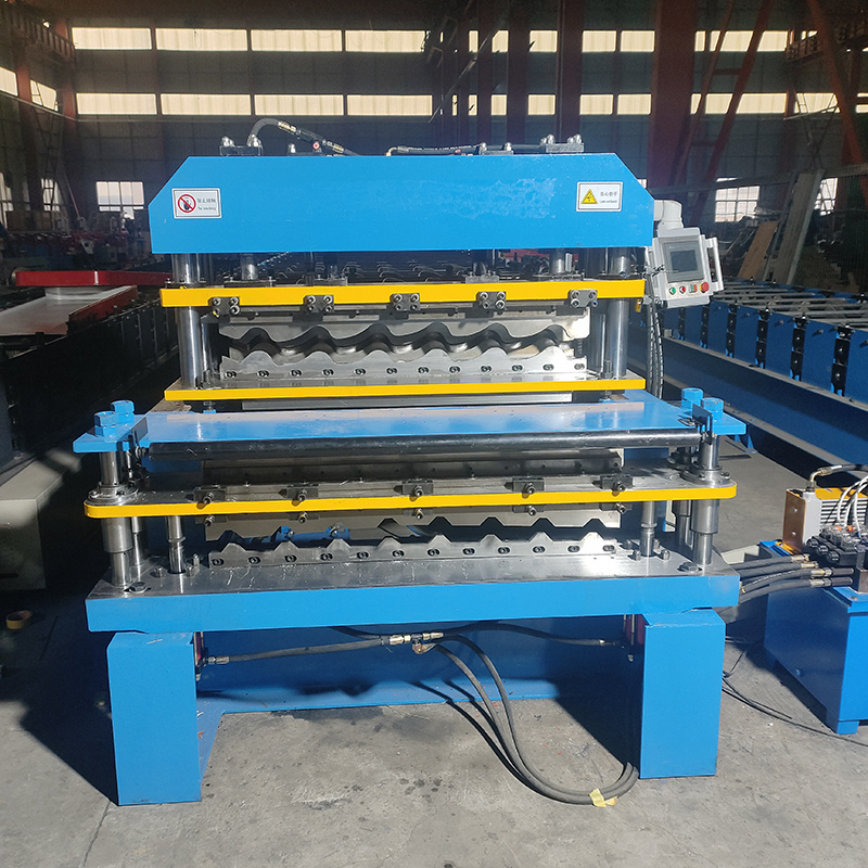 Three Layer  Corrugated Iron IBR Trapezoidal Roofing Panel Roof Sheet Tile Making Machinery Cold Roll Forming Machine