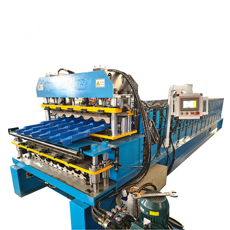 Three Layer  Corrugated Iron IBR Trapezoidal Roofing Panel Roof Sheet Tile Making Machinery Cold Roll Forming Machine