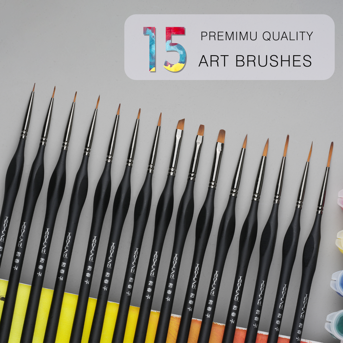 Customized Logo  Mini Detail Paint Brush Sets Nylon hair  Triangular Miniature Face Painting Brushes