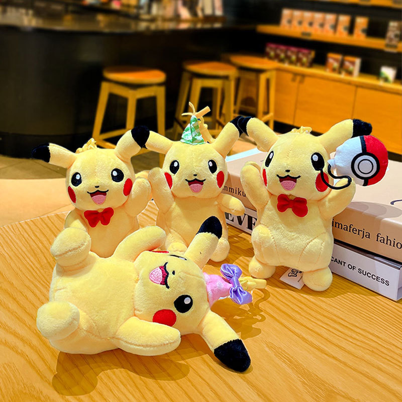 HECION Factory Plush 8 inch 20cm Mini Backpack Push Toy Pikachu Gift Stuffed Toy Soft Plush Doll 20cm