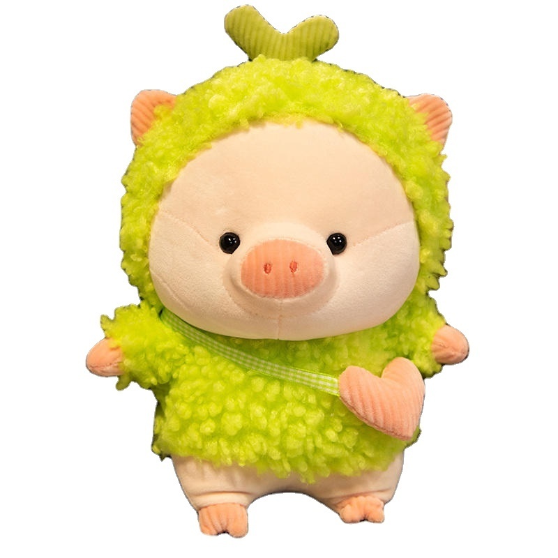 HECION 2024 Valentine's Day Gifts 28/38 cm Transform Pig Plush Toy With Sweater Accessories Soft Stuffed Animal Doll Cute Plushi