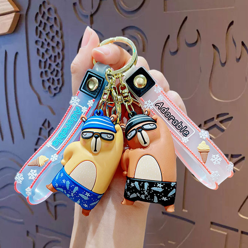 Hecion  Fashion Accessories Store Key Chain Bikini Summer Swimming Suit PVC Doll Key Chain