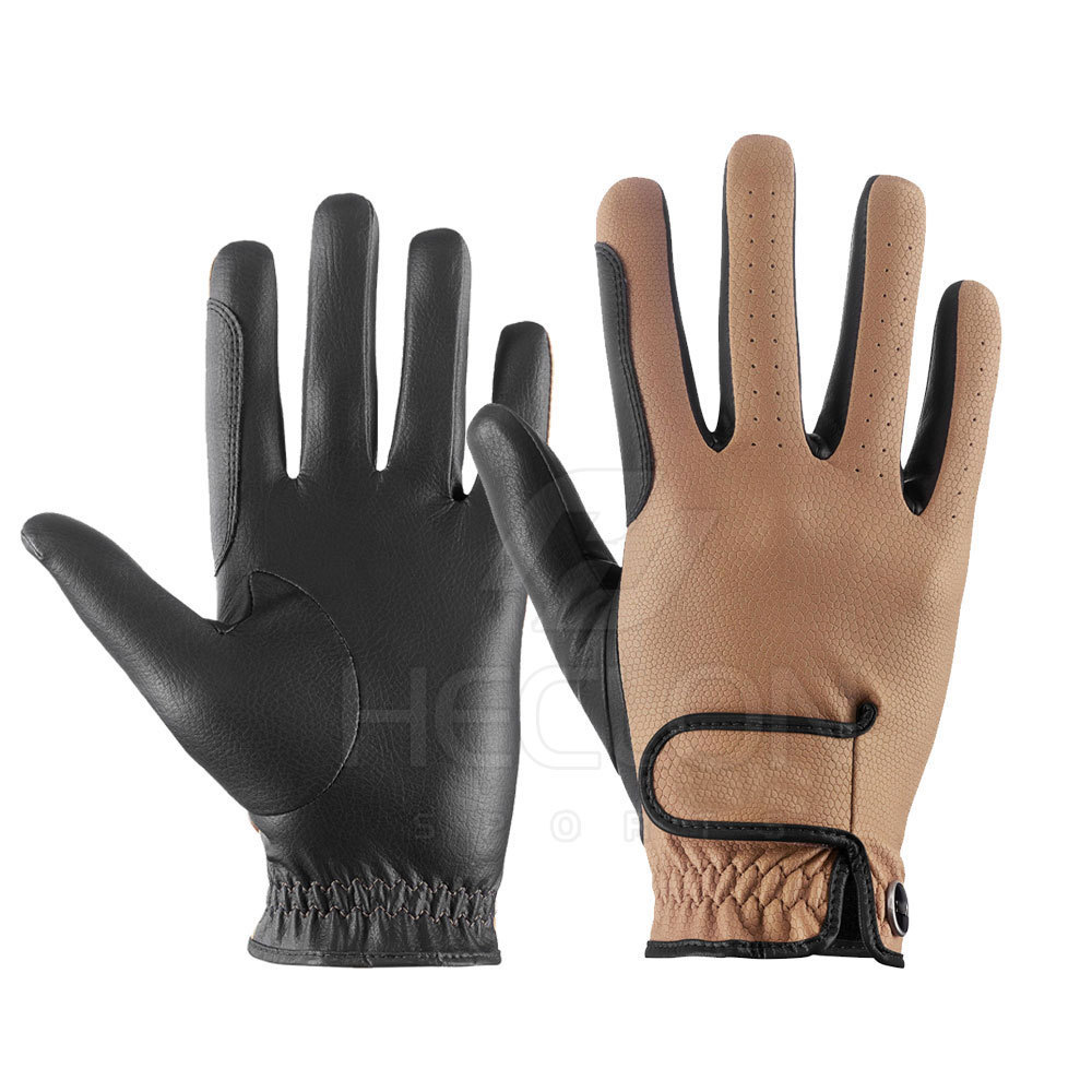 OEM Top Quality Leather Horse Riding Gloves Comfortable Equestrian Gloves For Men Women