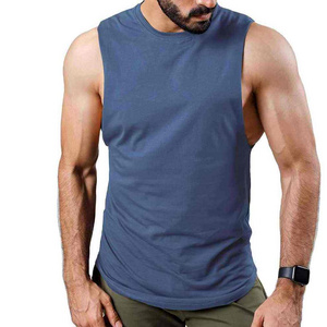 Solid Color Wholesale Men's Tank Top New Design 2023 100% Cotton Breathable Black And Grey Mens Comfortable Singlet Tank Tops