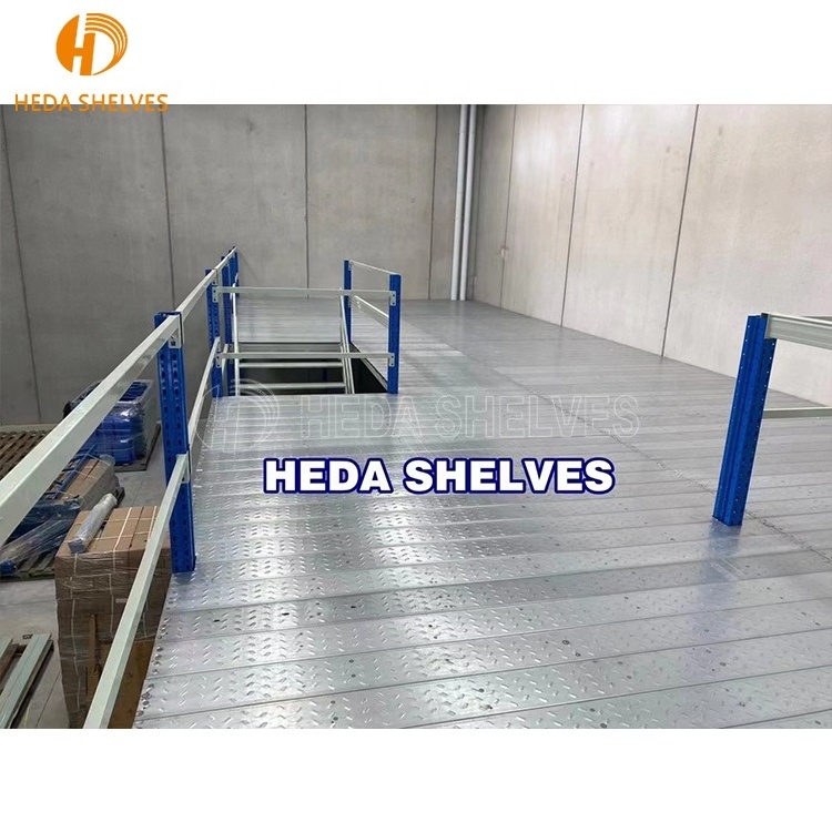 Heavy Duty Mezzanine Interlocking Floor Rack Attic Racking System For Warehouse Storage