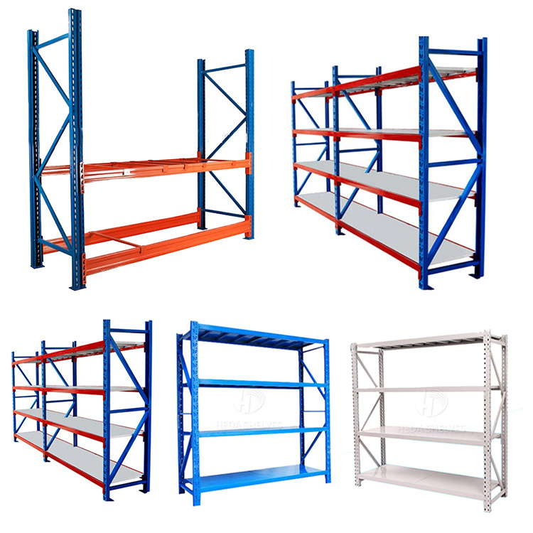 Steel box beam double deep pallet racking for warehouse