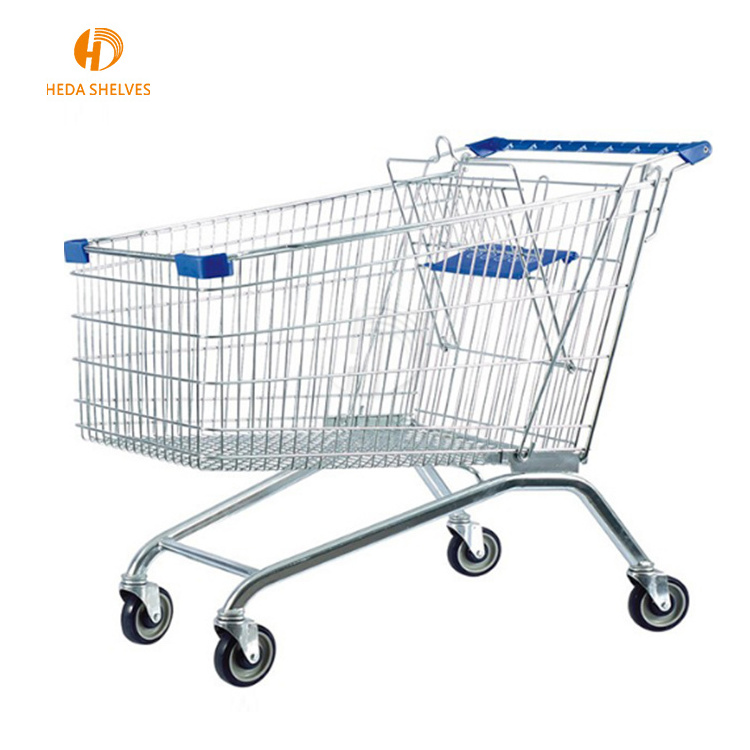 Supermarket shopping trolley, convenience store shopping cart, hand push cart for shopping