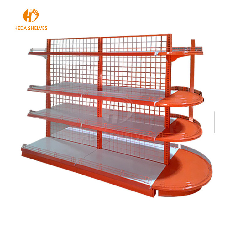 Customized layer single double side supermarket shelves gondola, rack supermarket shelving price cheap display stands