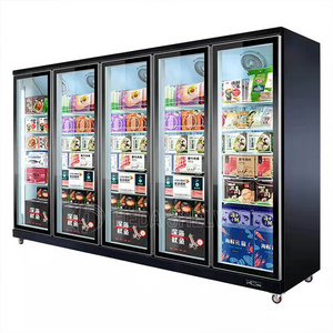 Manufacture Wholesale Supermarket Deluxe Split Vertical Refrigerating Display Cabinet