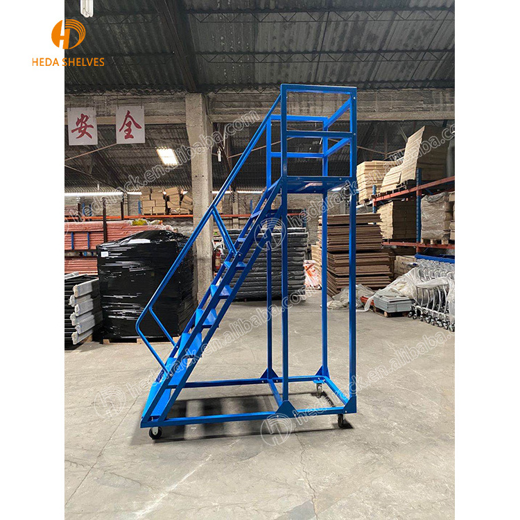 Factory hot selling home use 9 steps folding steel ladders