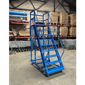 Factory hot selling home use 9 steps folding steel ladders