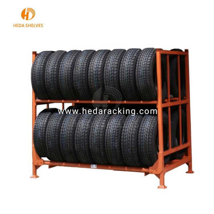 Hot sale Rolling tire racks spare tire rack motorcycle tire racking