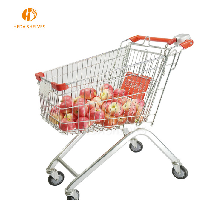 Supermarket shopping trolley, convenience store shopping cart, hand push cart for shopping