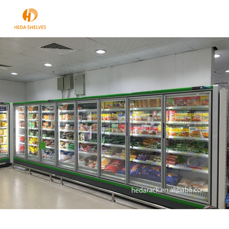 Manufacture Wholesale Supermarket Deluxe Split Vertical Refrigerating Display Cabinet